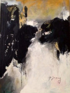 BlacknGold Series #3, 30x48 canvas , acrylic and oil