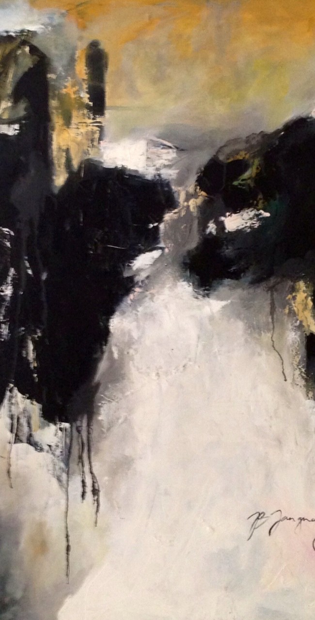 BlacknGold Series #3 – 30 x 48 – Canvas, Acrylic, Oil