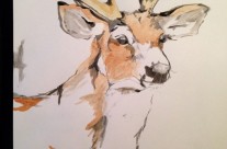 Buck #1 – 12 X 18 – Paper, Pencil, Watercolors