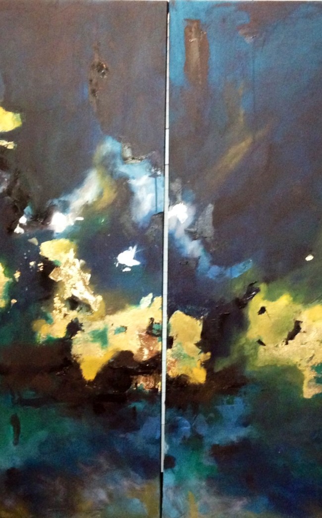 Emerald Series 1 – 48 x 60 – Canvas, Acrylic, Oil