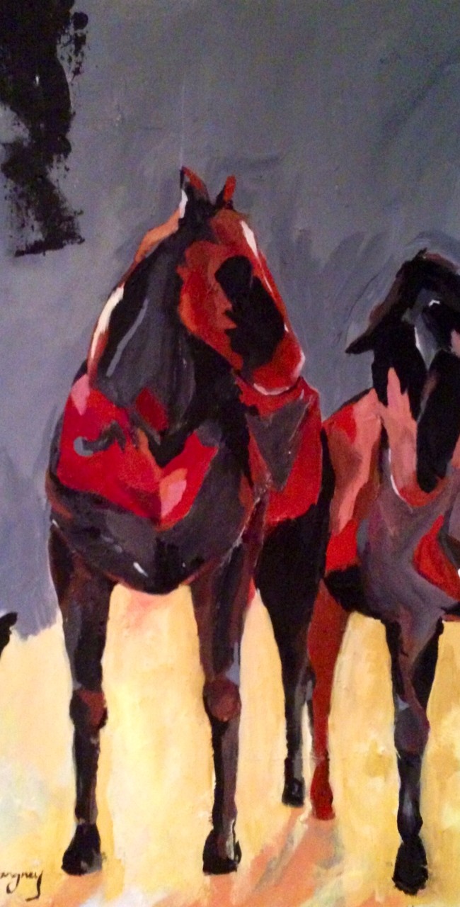 Indian Horses #2 – 24 x 36 – Canvas, Acrylic, Oil