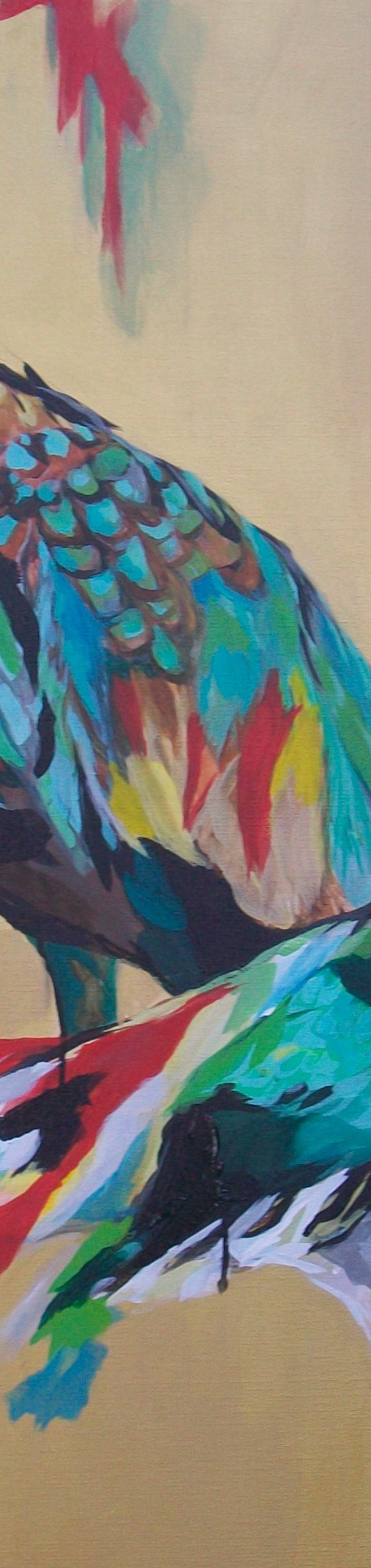 Pheasants – 48 x 48 – Canvas, Acrylics, Oil