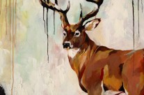 Winter Buck – 48 X 60 – Canvas, Acrylic, Oil