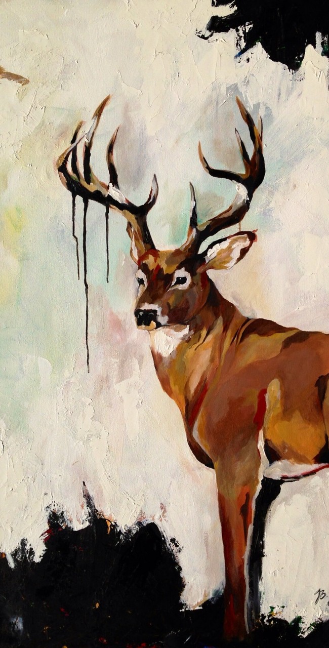 Winter Buck – 48 X 60 – Canvas, Acrylic, Oil